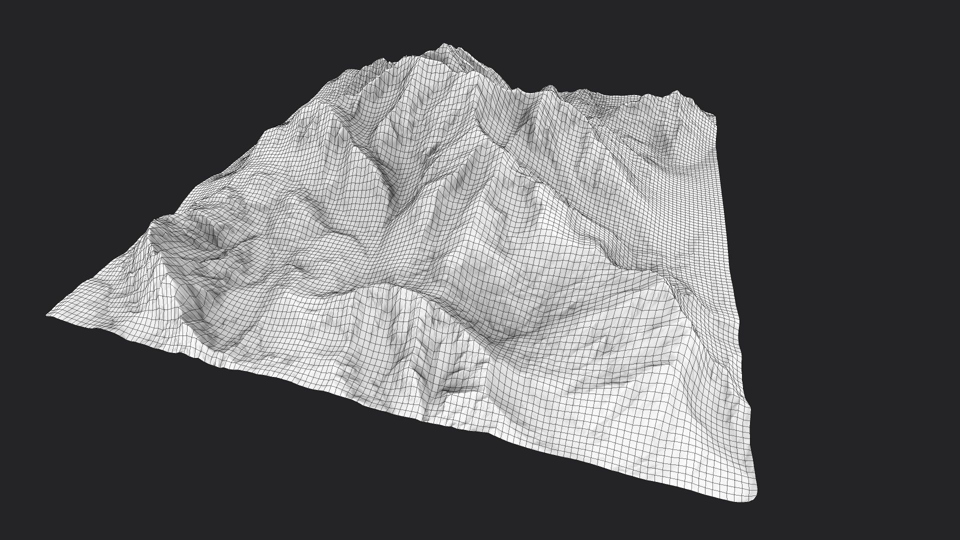 Snow Mountain 001 Low-poly 3D model_7