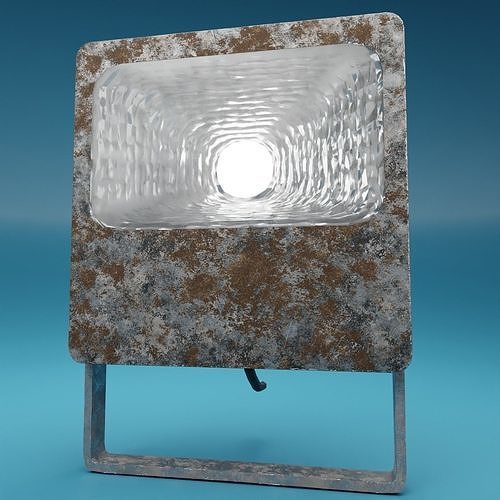Flood Light PBR Low-poly 3D model