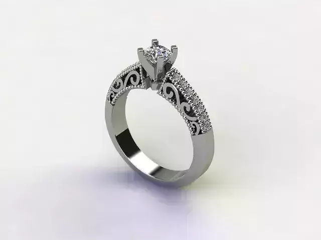10124 diamond engagement ring with intricate filigree design