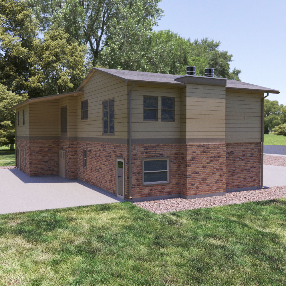 1980s Single Family Home for 3dsmax - Vray 3D model_3