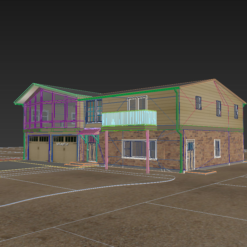 1980s Single Family Home for 3dsmax - Vray 3D model_7