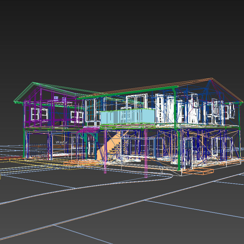1980s Single Family Home for 3dsmax - Vray 3D model_8