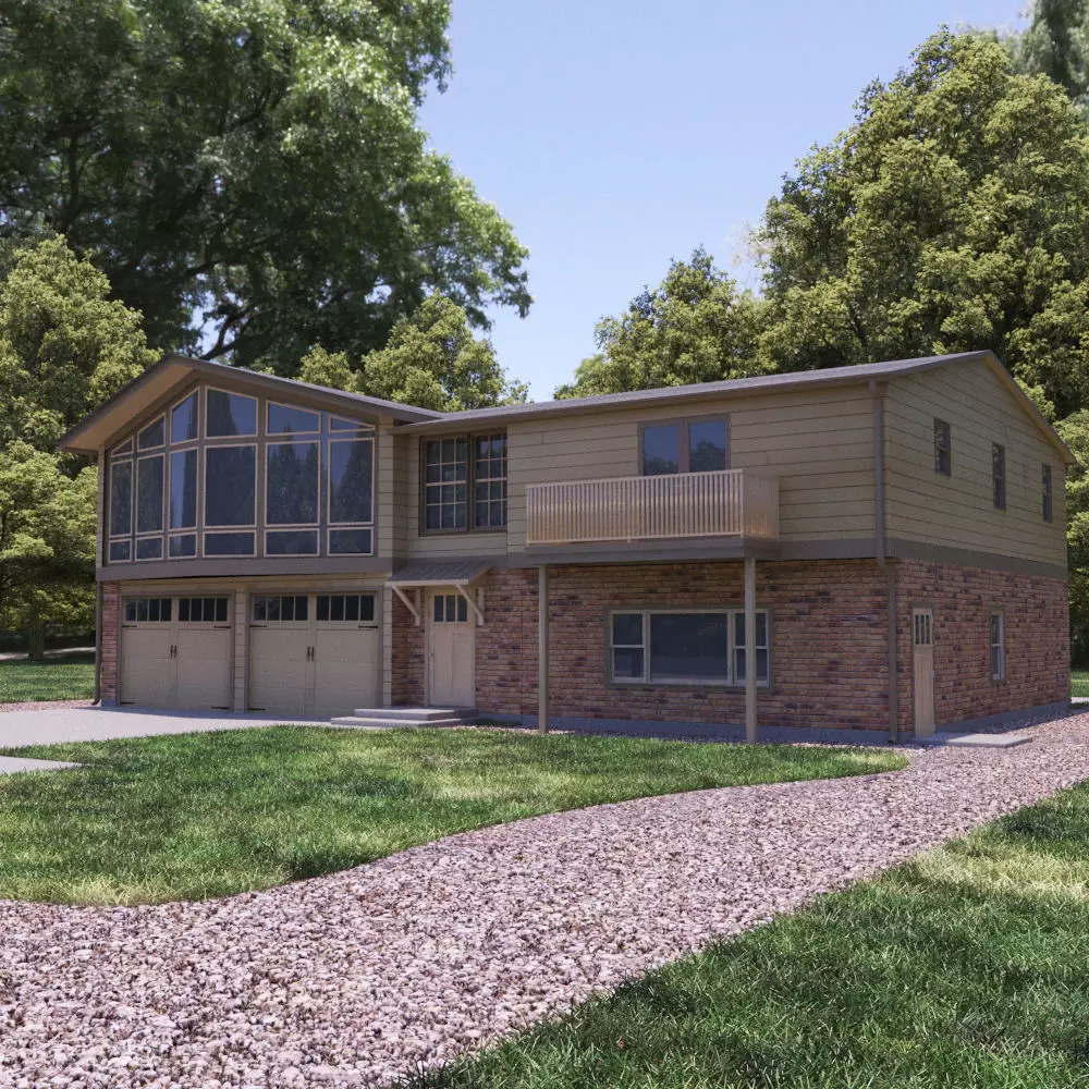 1980s Single Family Home for 3dsmax - Vray 3D model_0