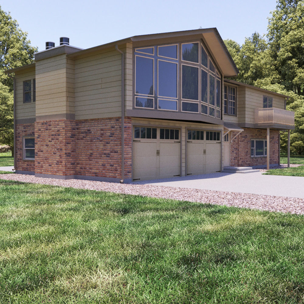 1980s Single Family Home for 3dsmax - Vray 3D model_6