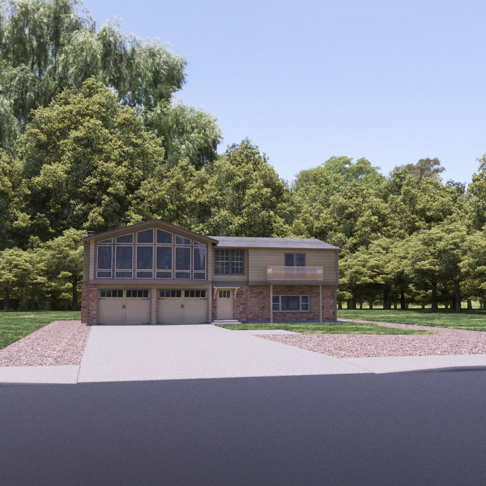 1980s Single Family Home for 3dsmax - Vray 3D model_4