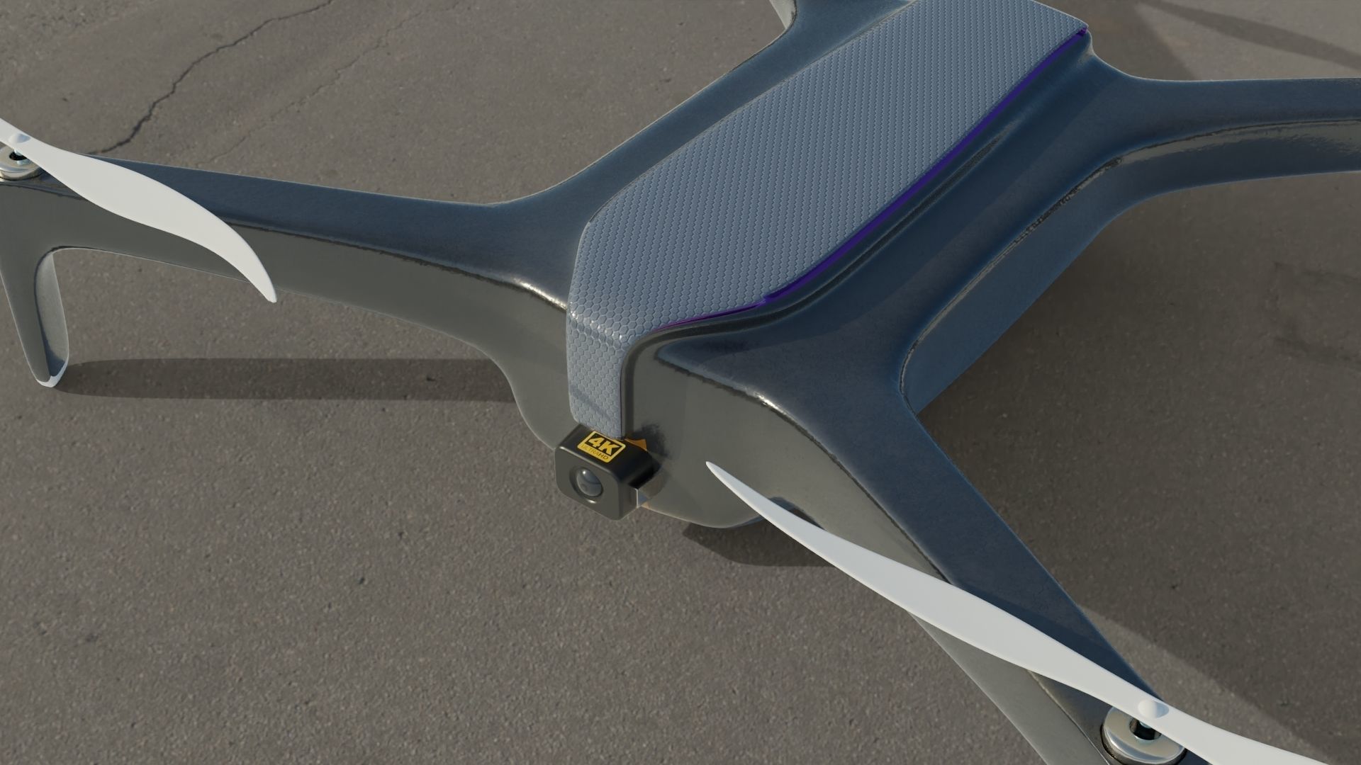 Drone dji phantom unmanned aerial vehicle Low-poly 3D model_15