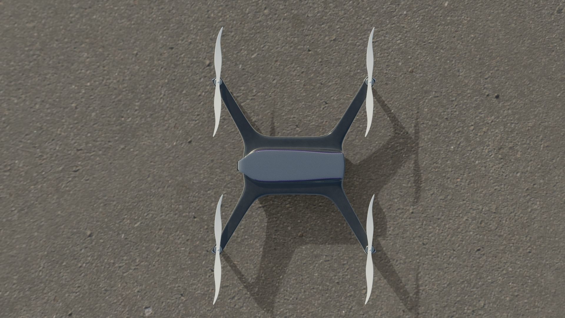 Drone dji phantom unmanned aerial vehicle Low-poly 3D model_16