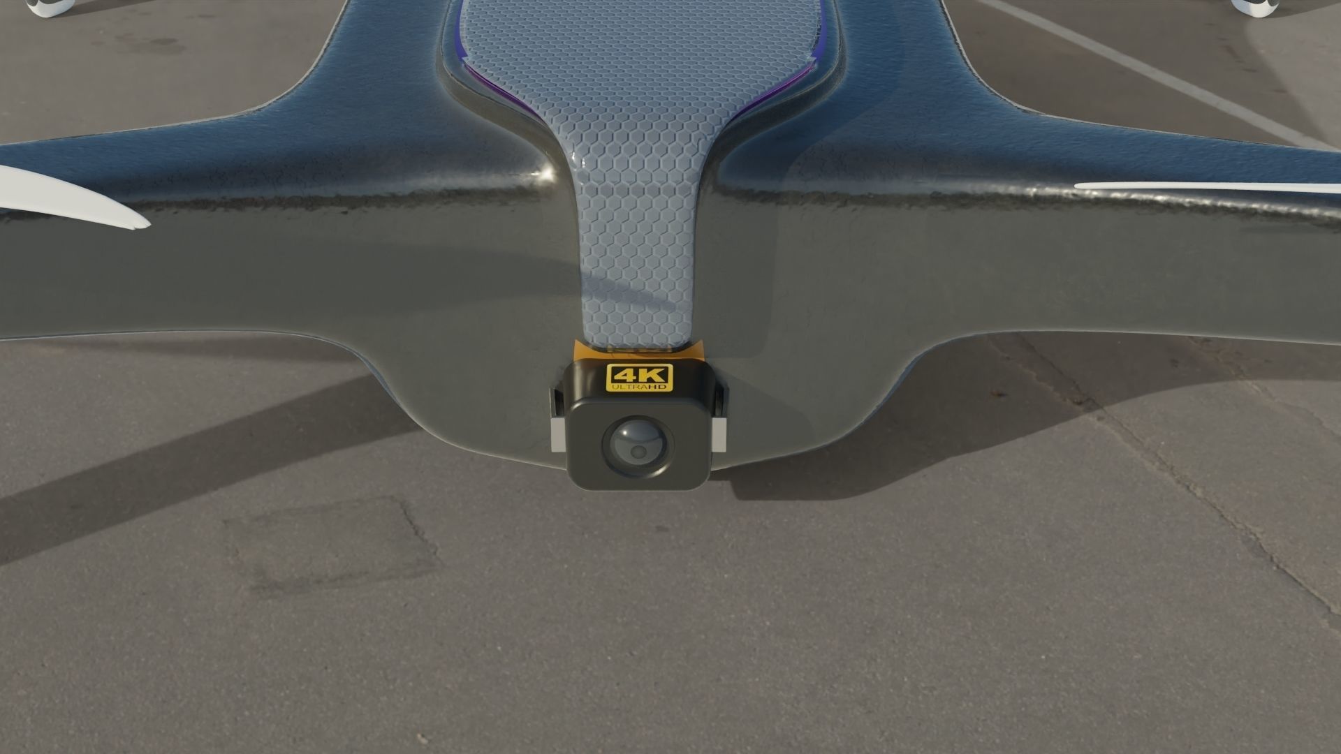 Drone dji phantom unmanned aerial vehicle Low-poly 3D model_18