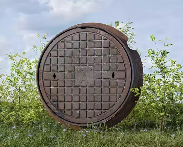 Manhole Cover Sweden Photoscan 3D model
