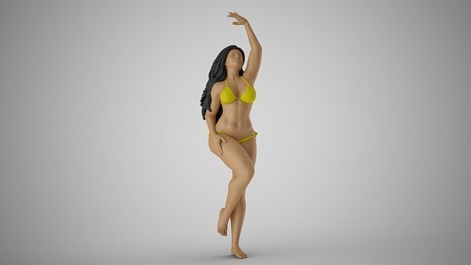 Girl Waiting for Wind 3D print model