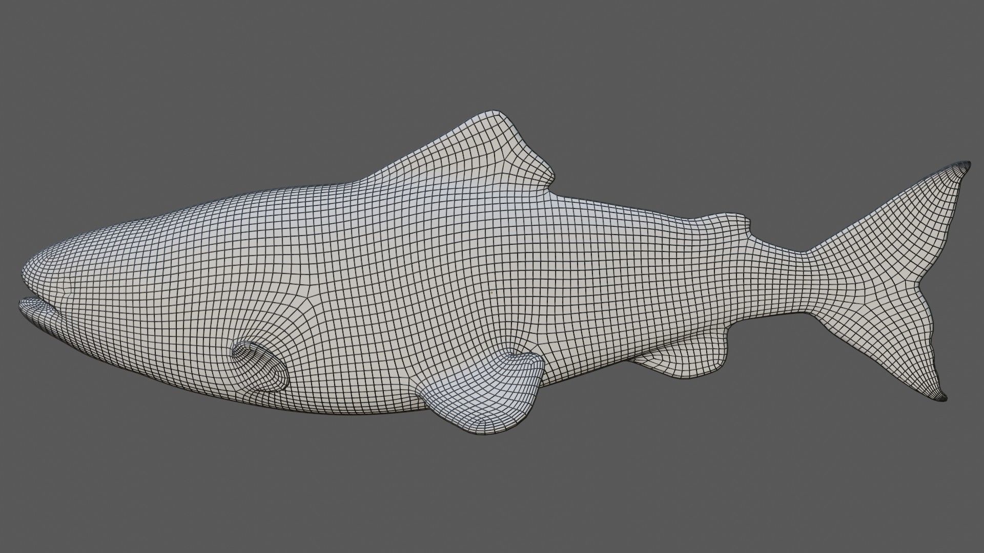 Salmon Fish Low-poly 3D model_7