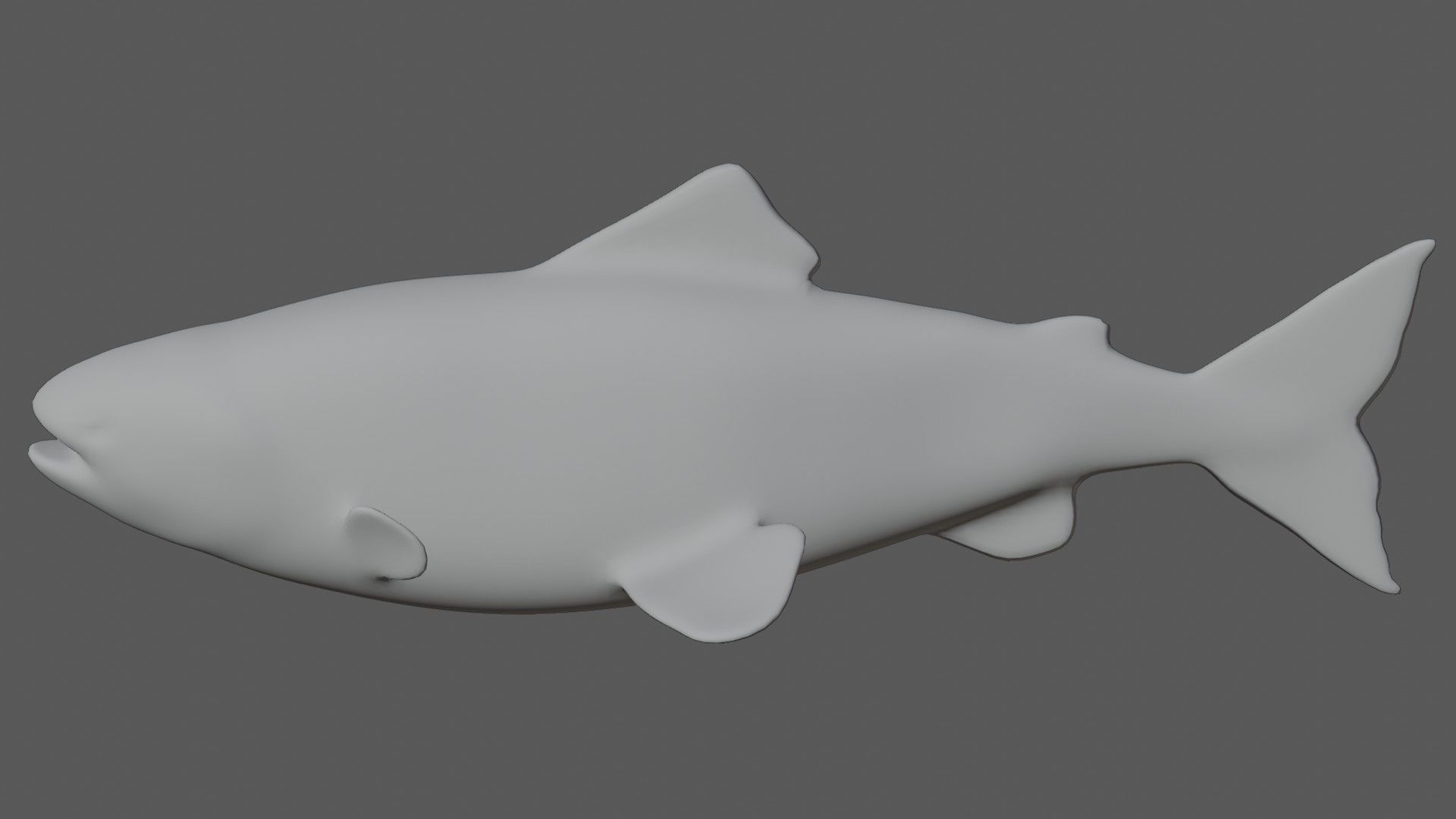 Salmon Fish Low-poly 3D model_5