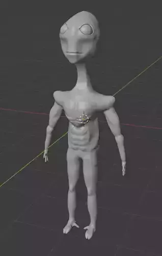 Alien Body Sculpt 3D model