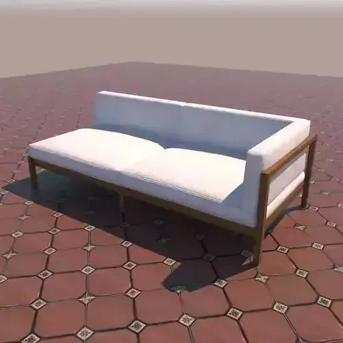 Exterior Modern Wood - Fabric Sofa