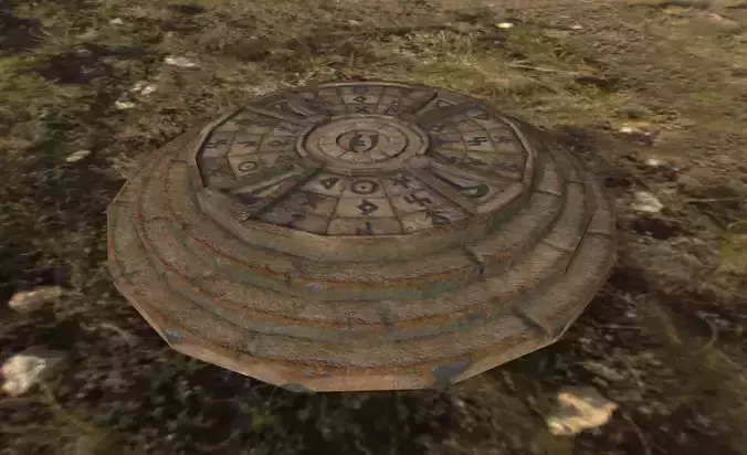 Low Poly 3D Desert Portal Model