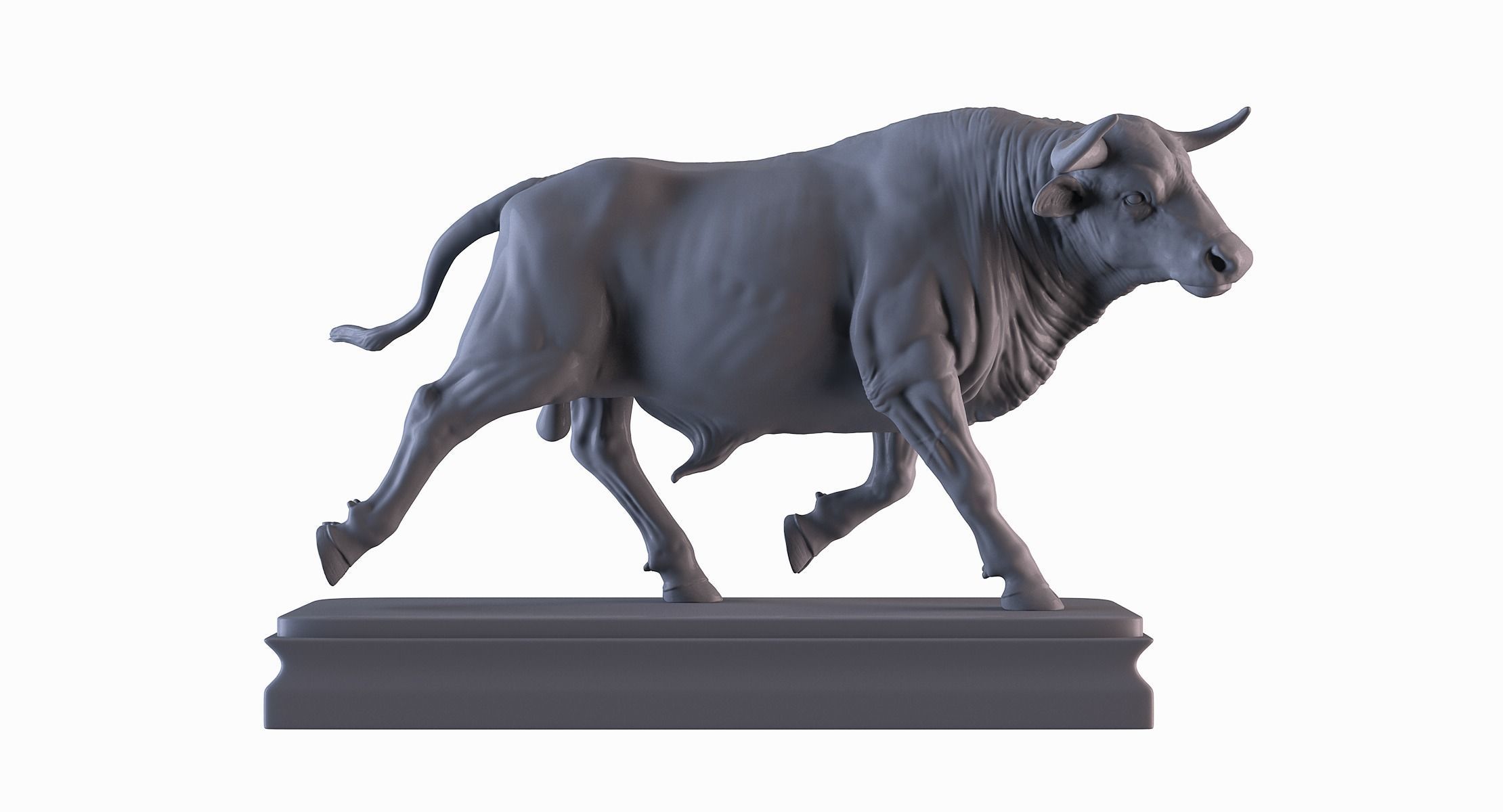 Bull Statue 3D print model_5