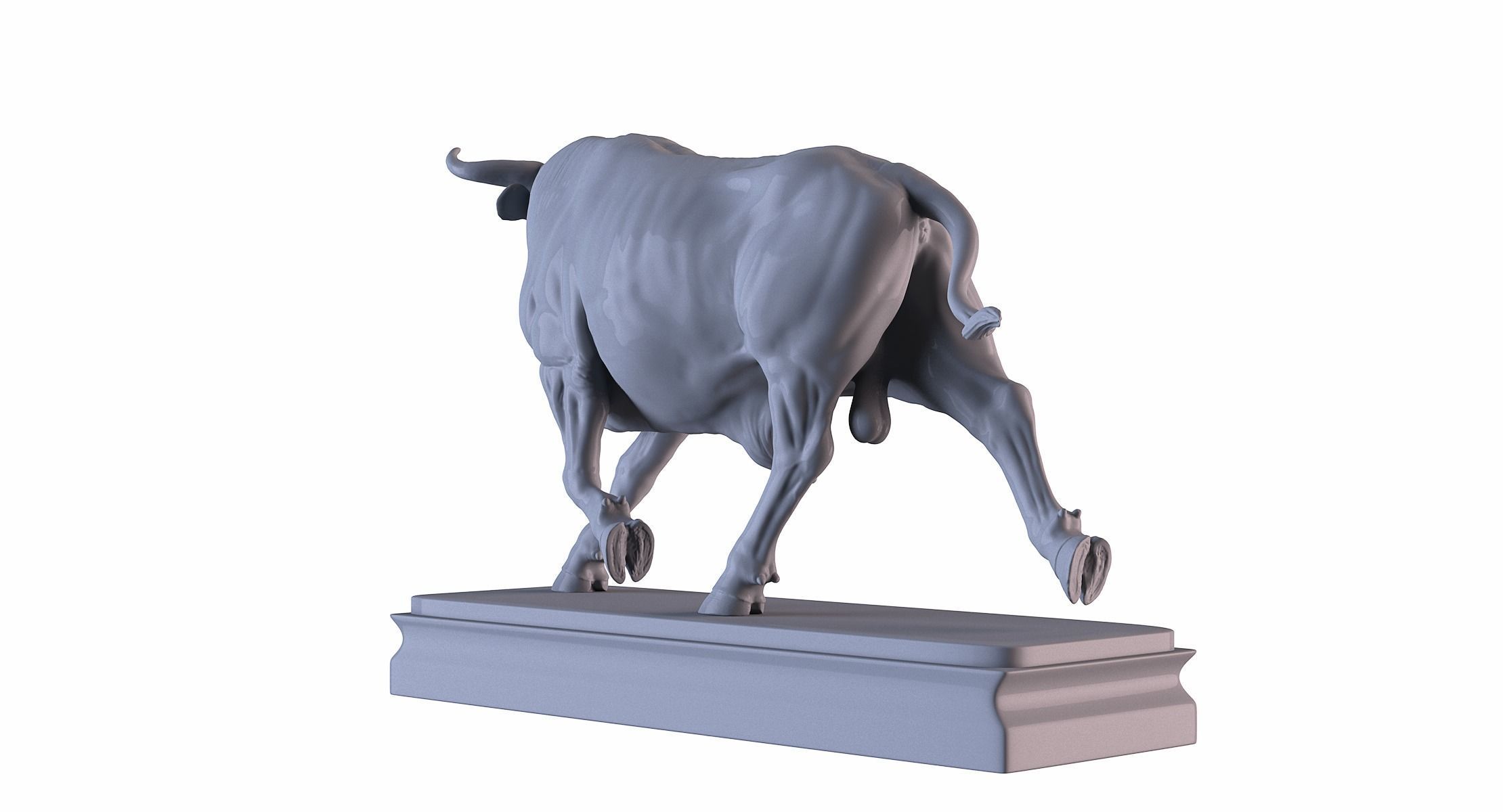 Bull Statue 3D print model_8