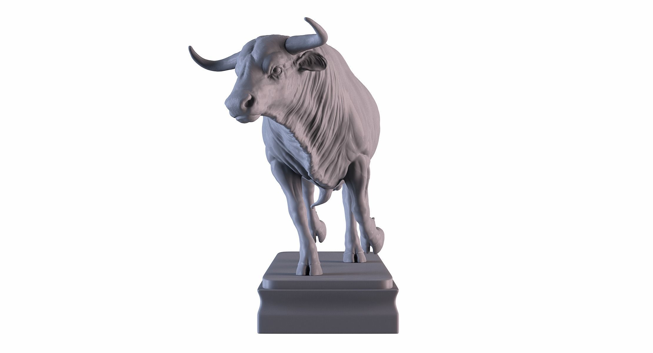 Bull Statue 3D print model_3