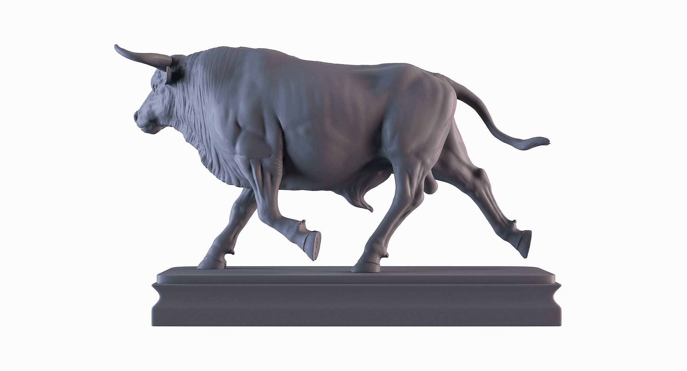 Bull Statue 3D print model_1