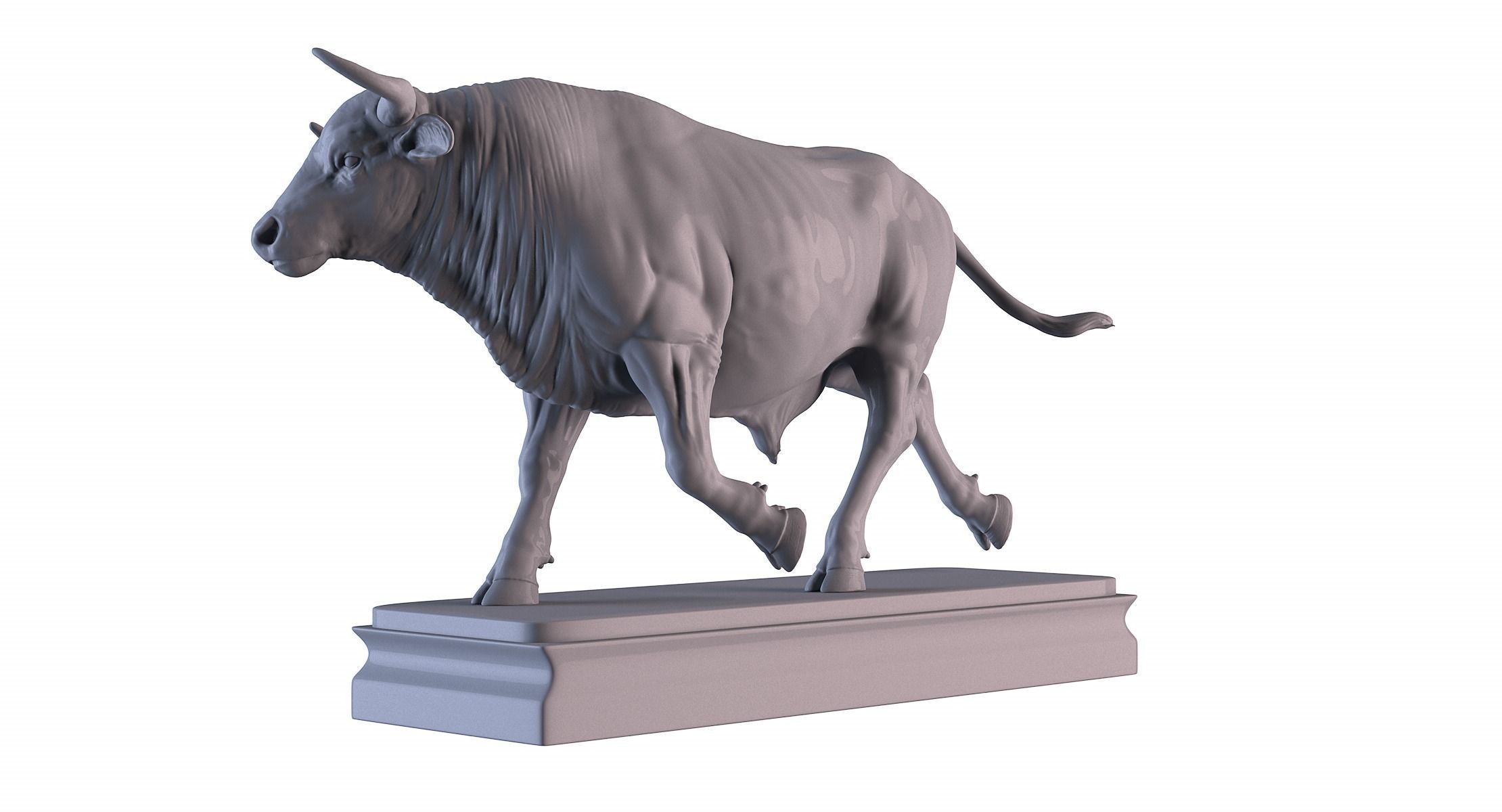 Bull Statue 3D print model_2