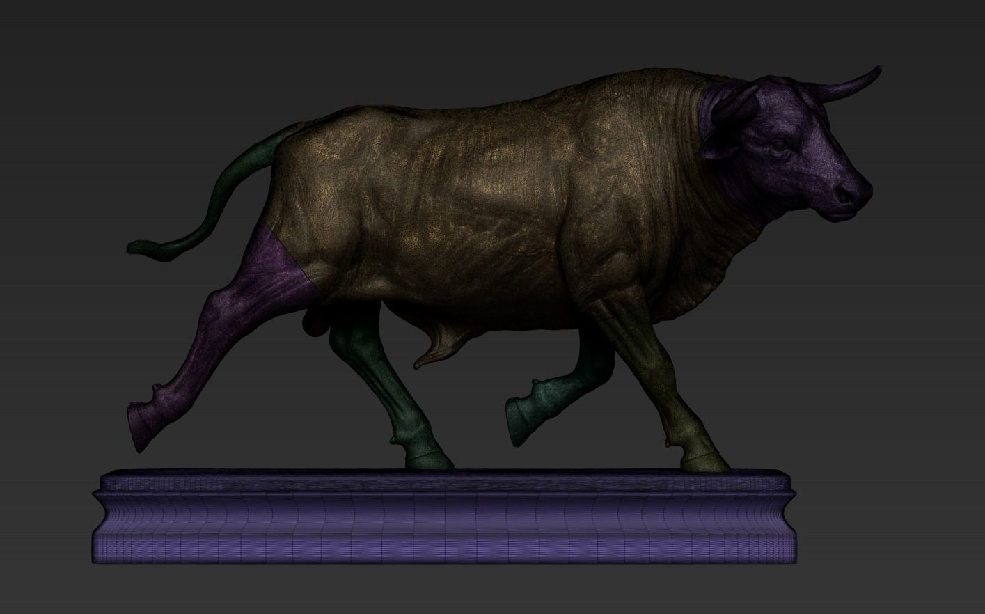 Bull Statue 3D print model_18