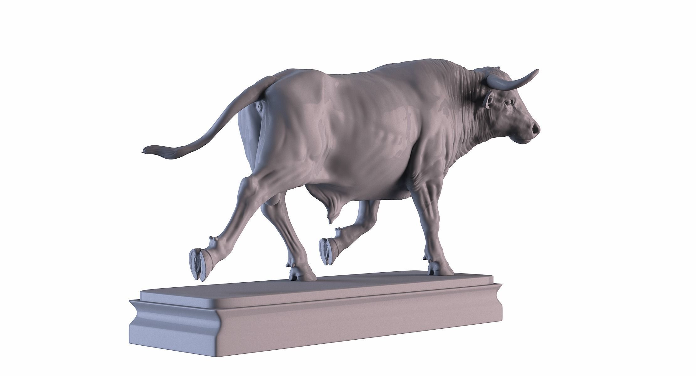 Bull Statue 3D print model_6