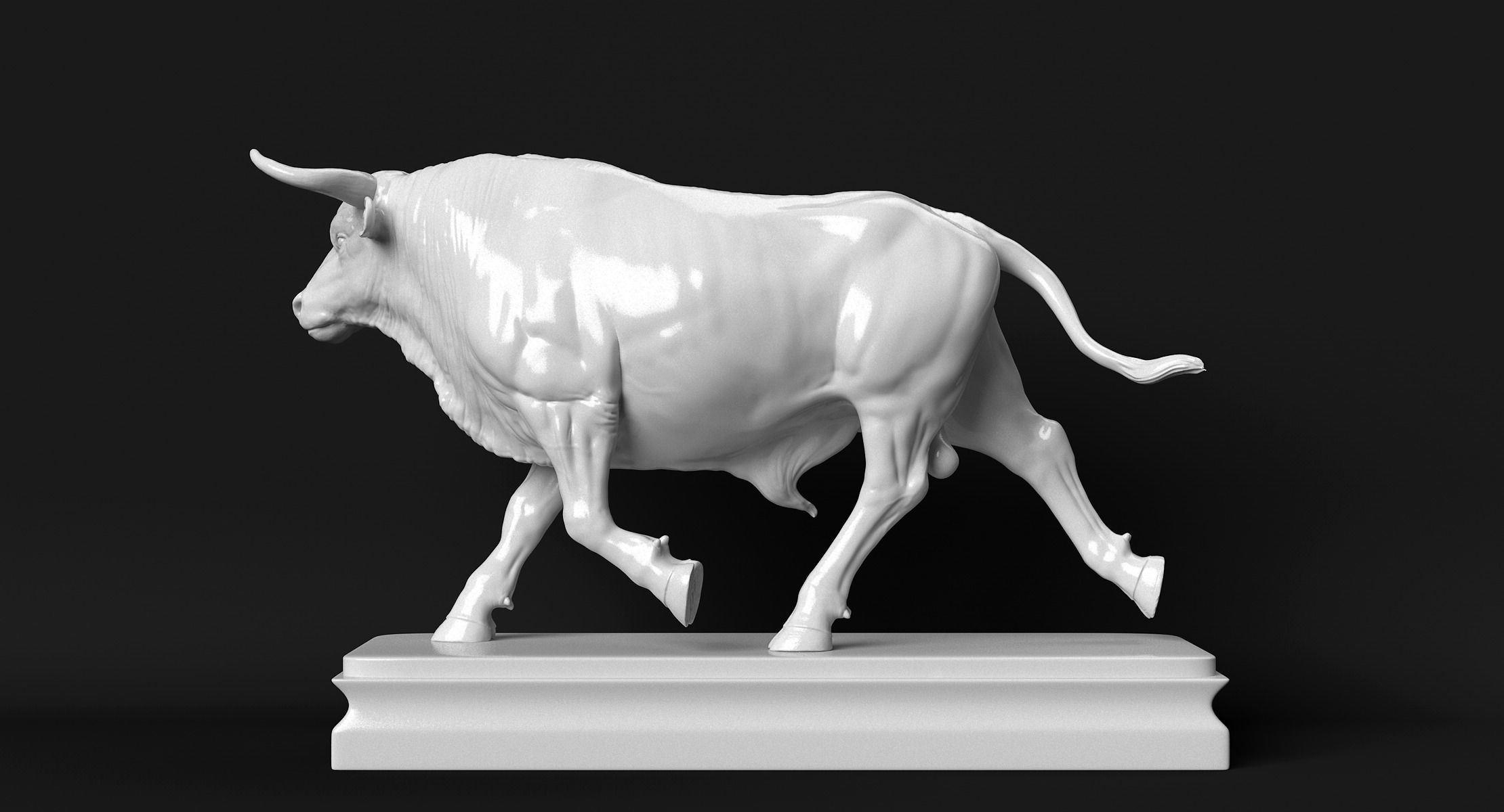 Bull Statue 3D print model_11