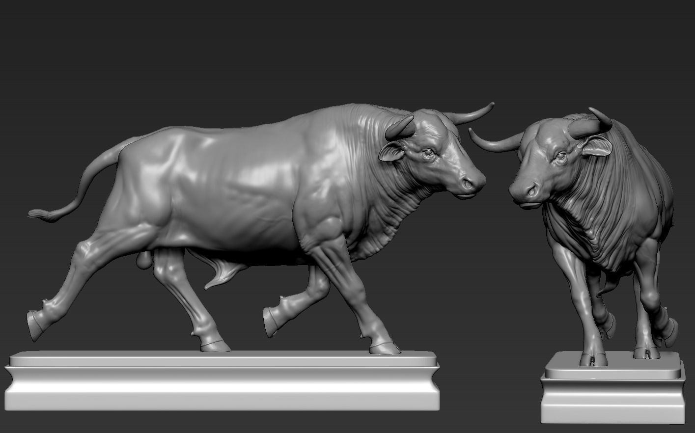 Bull Statue 3D print model_16