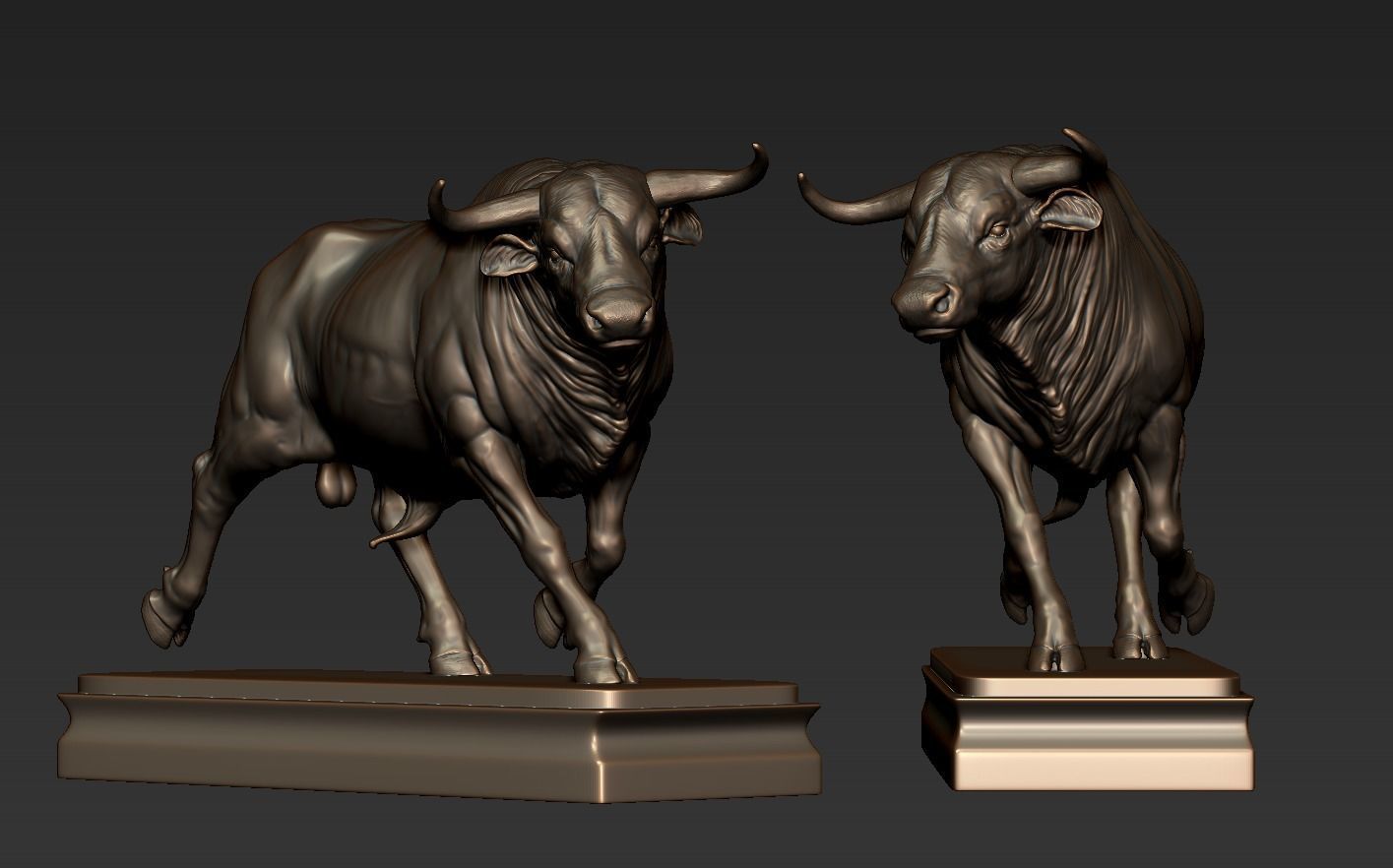Bull Statue 3D print model_14