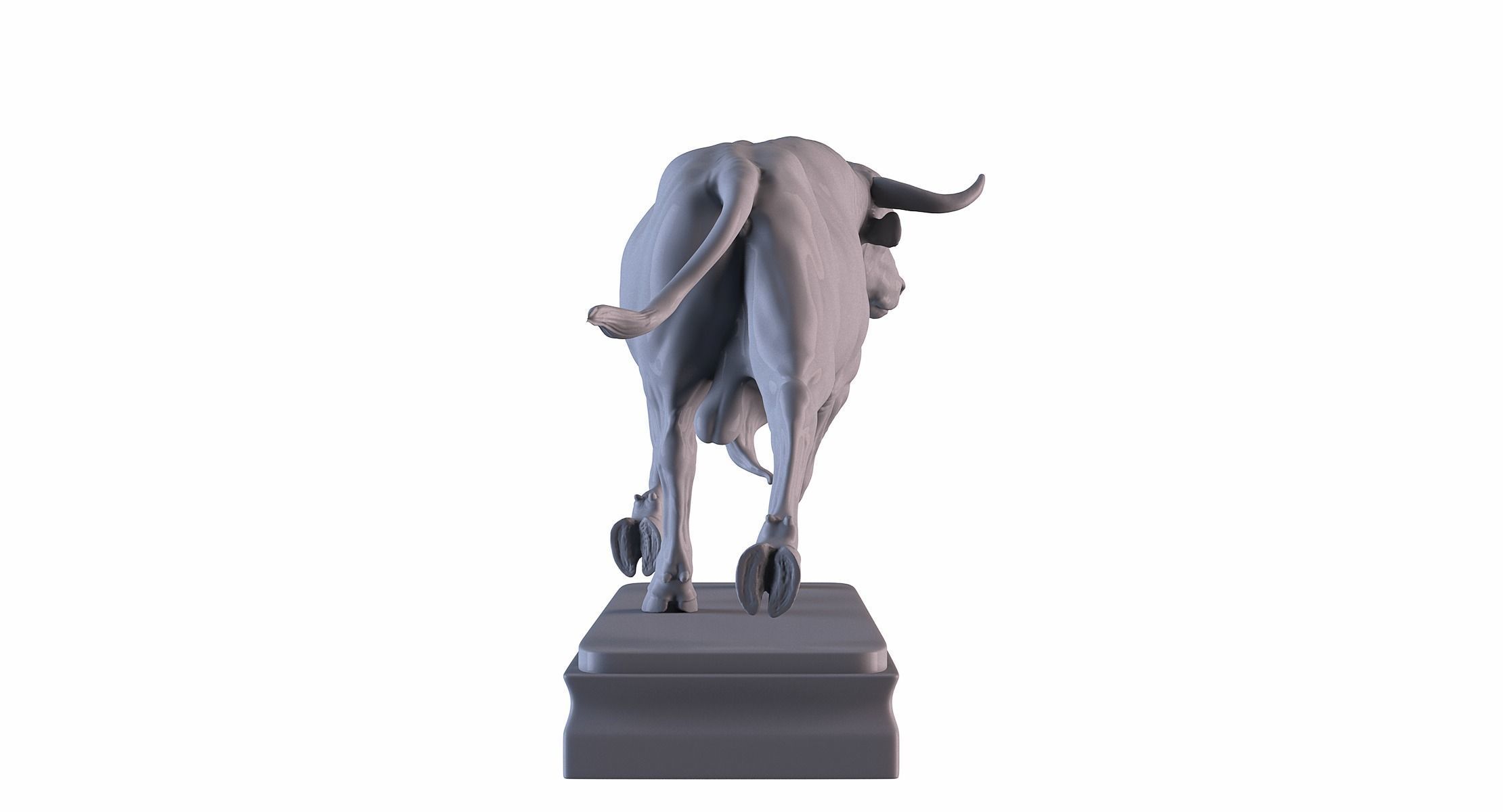 Bull Statue 3D print model_7