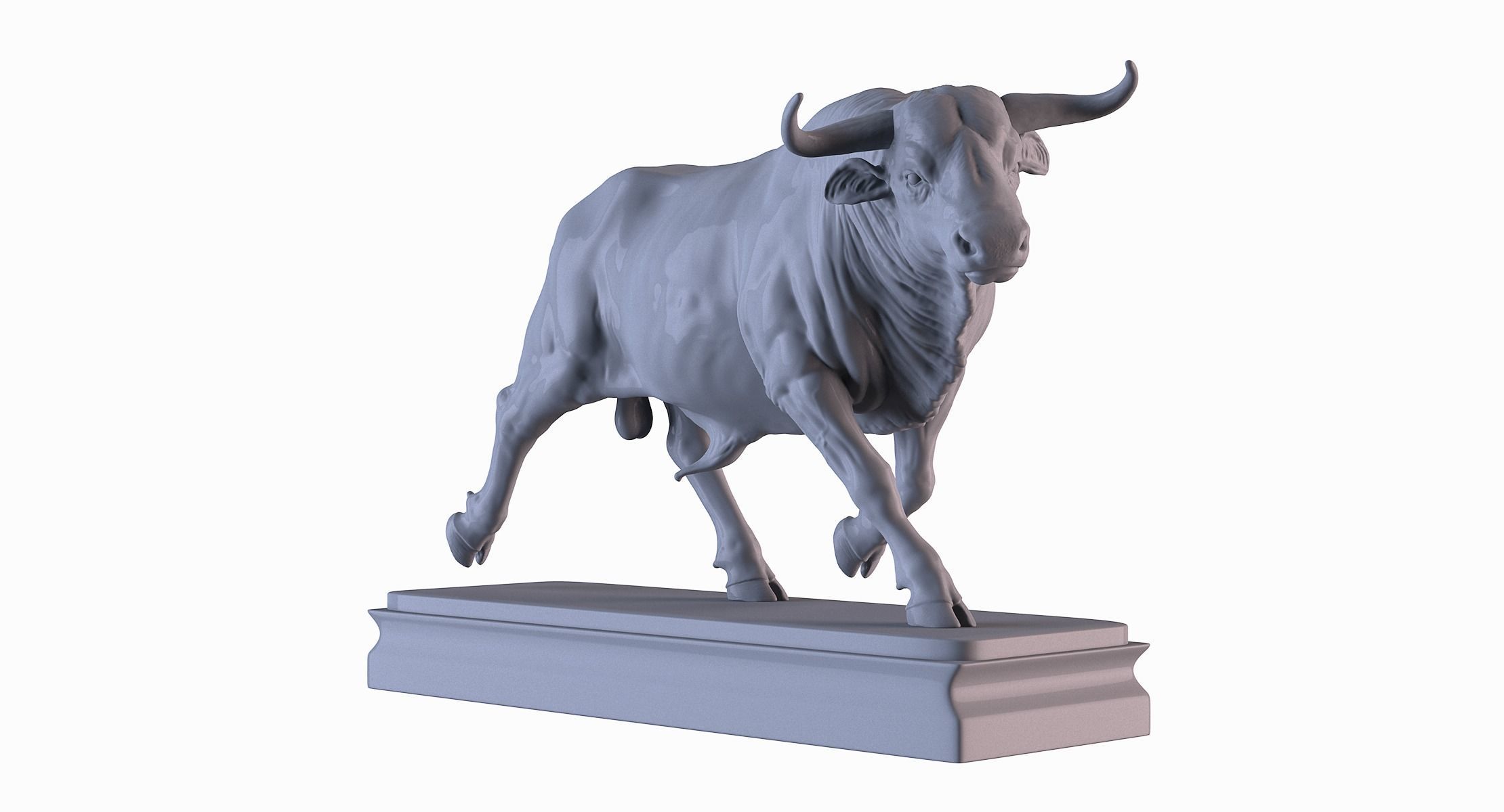 Bull Statue 3D print model_4