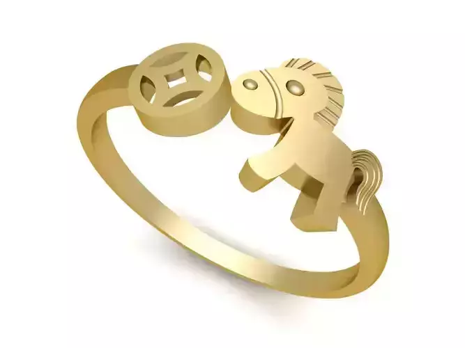 Zodiac Monkey Lucky Ring for Women 1957