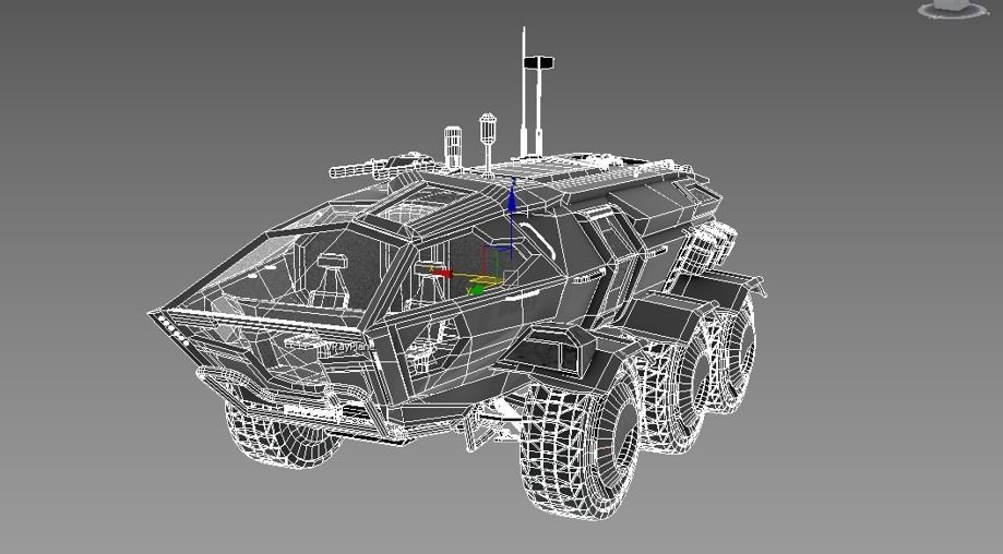 Mars Rover Vehicle BW21 - Concept Design Low-poly 3D model_8