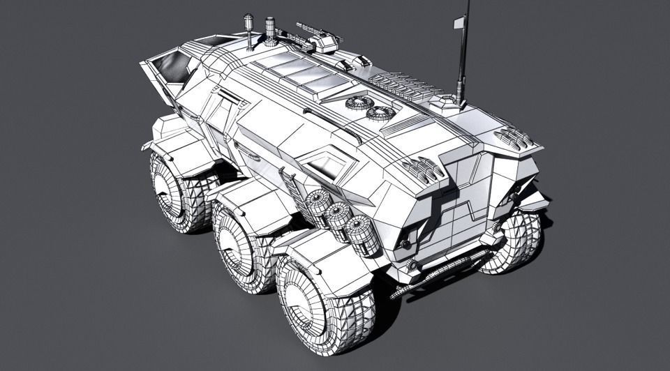 Mars Rover Vehicle BW21 - Concept Design Low-poly 3D model_6
