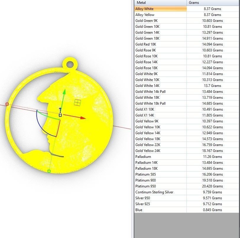 athena goddess pendant 3 versions 3D print model_6