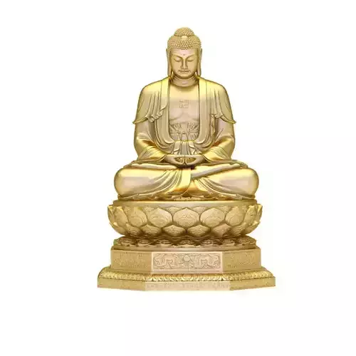 Fengshui Seated Buddha Pendant Jewelry Model 1966 3D print model