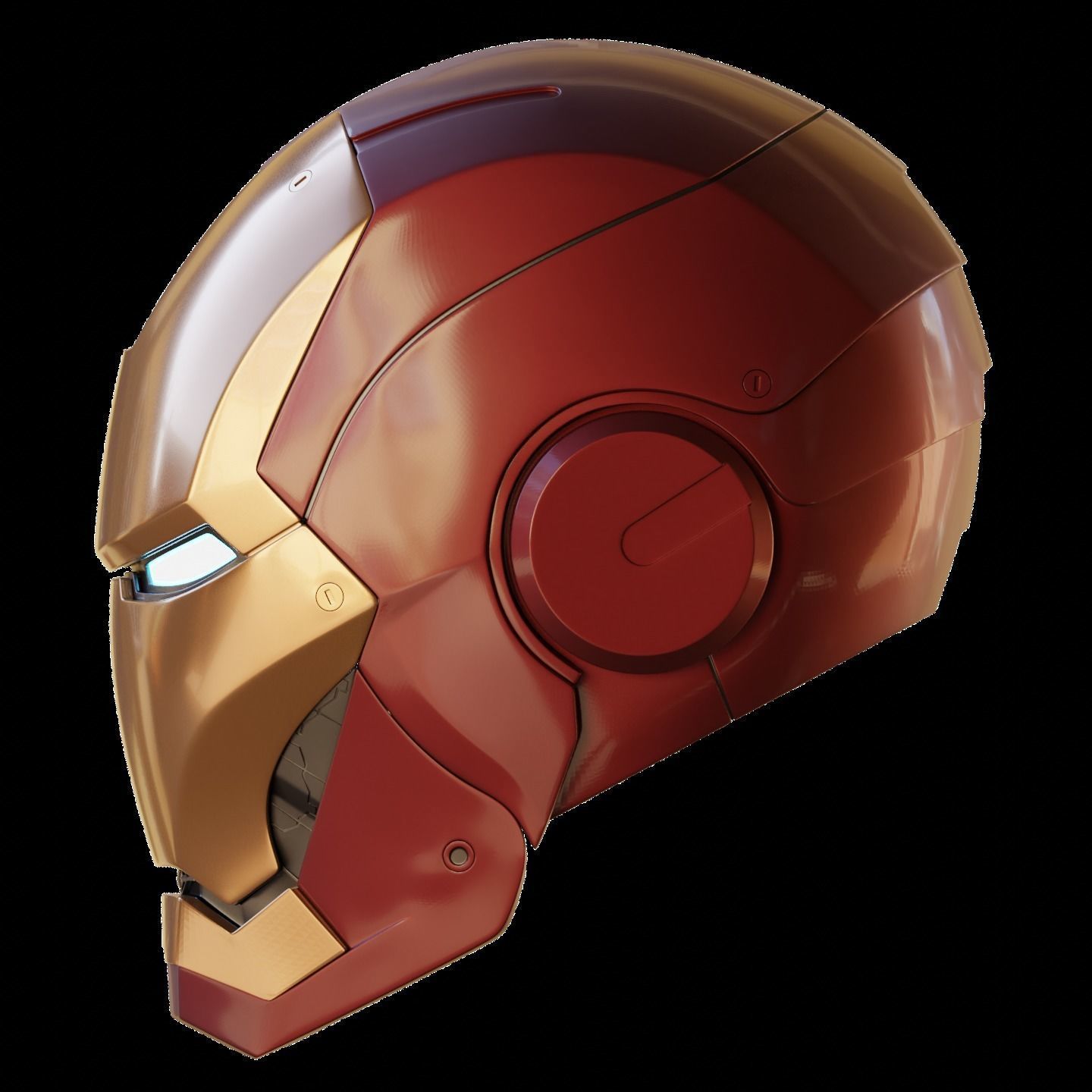 Ironman Mark 3 Helmet 3D Printable Model with Interior Details 3D print model_9