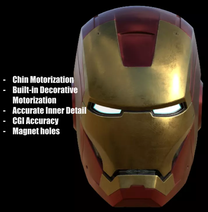Ironman Mark 3 Helmet 3D Printable Model with Interior Details 3D print model_0