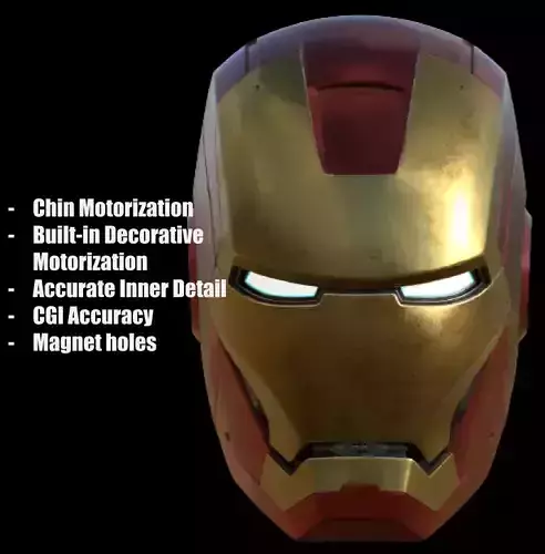 Ironman Mark 3 Helmet 3D Printable Model with Interior Details