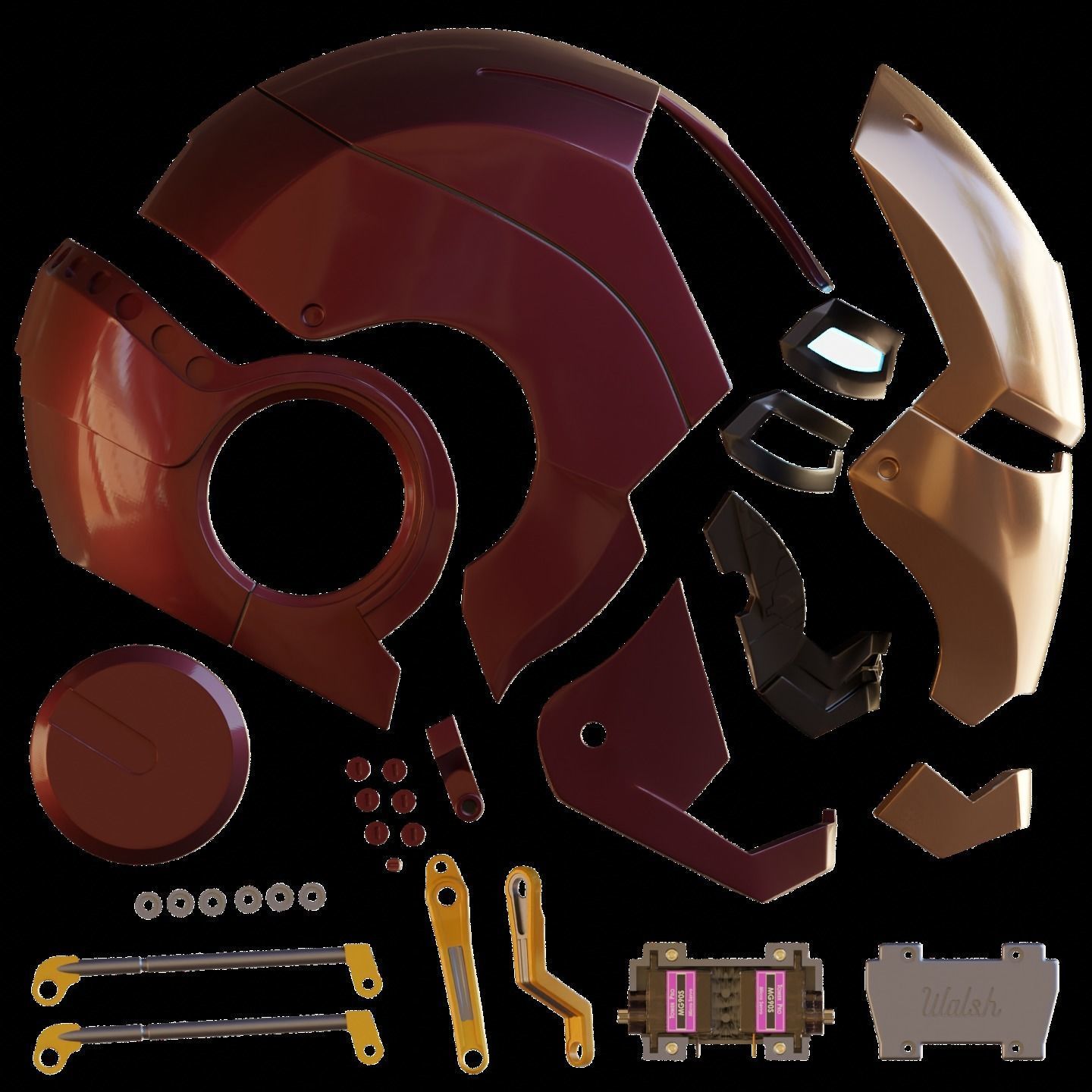 Ironman Mark 3 Helmet 3D Printable Model with Interior Details 3D print model_2