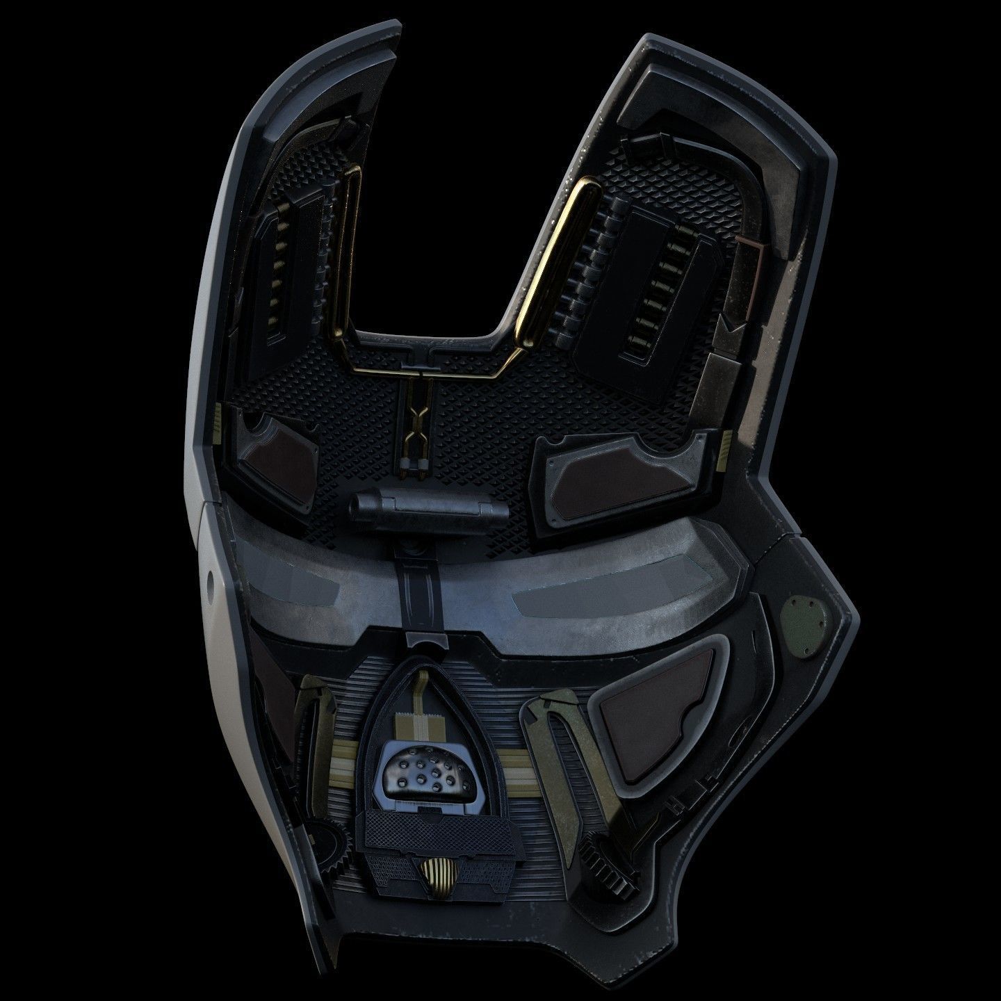 Ironman Mark 3 Helmet 3D Printable Model with Interior Details 3D print model_5