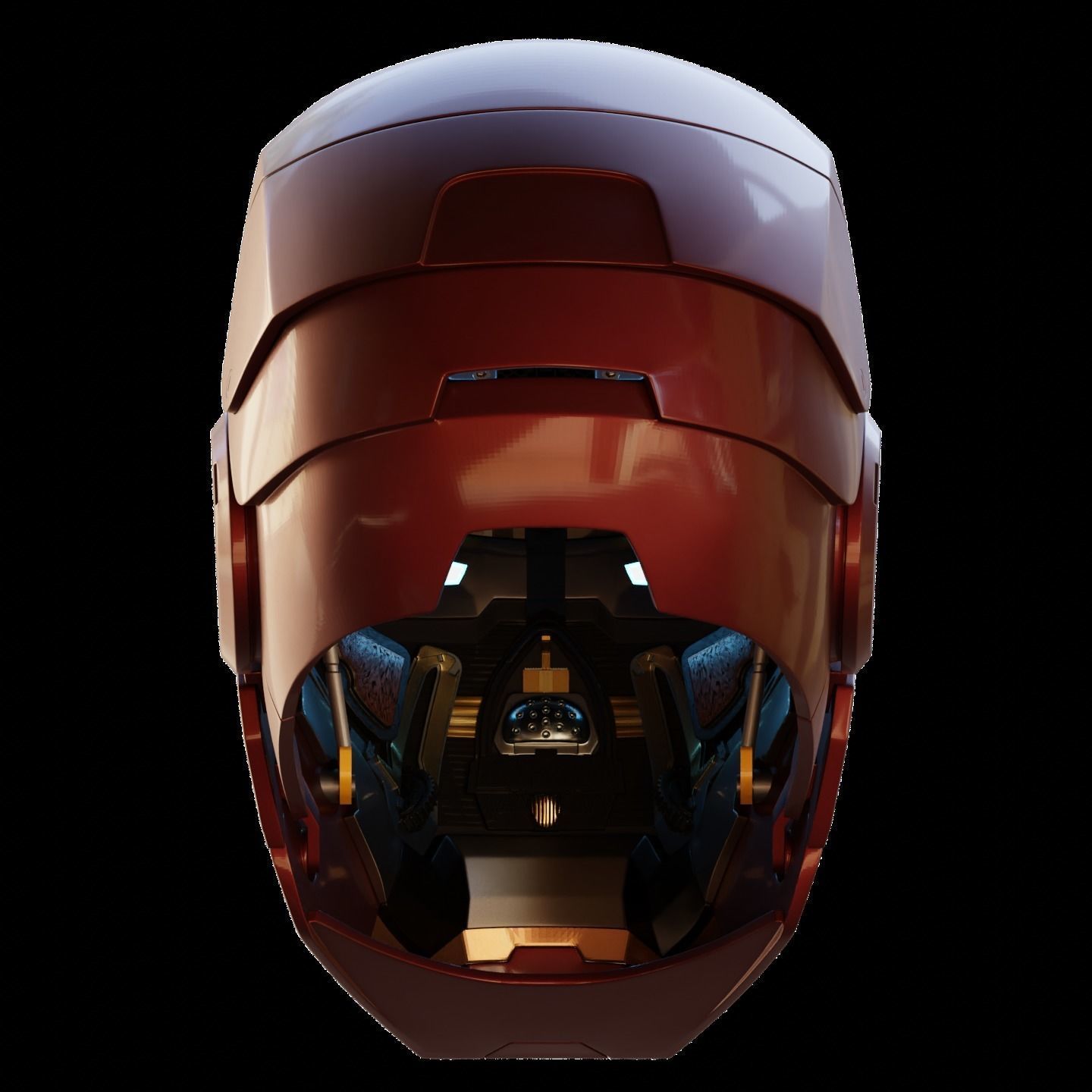 Ironman Mark 3 Helmet 3D Printable Model with Interior Details 3D print model_11