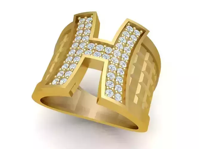 Diamond H Ring 1975 3D print model