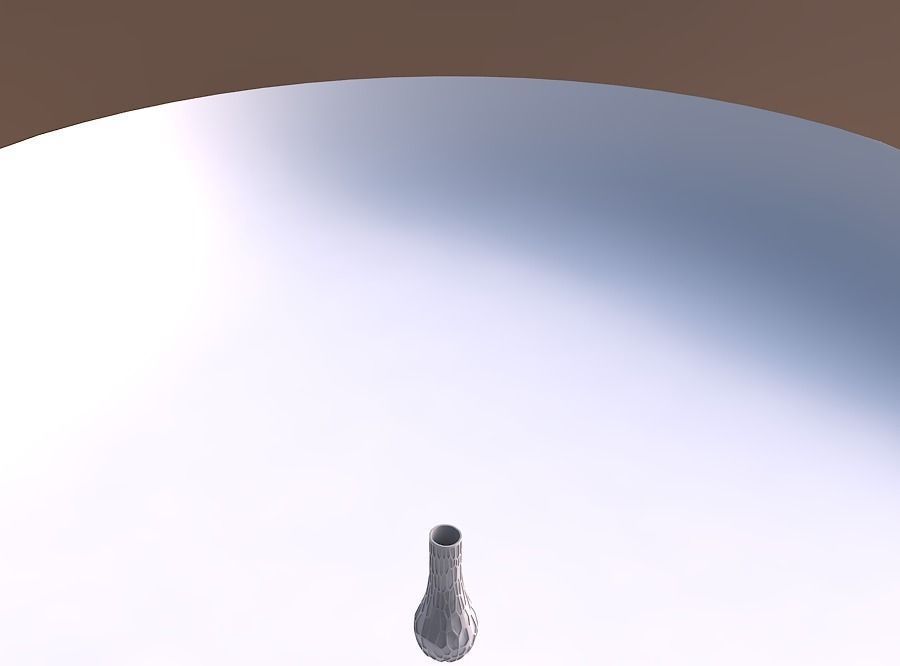 Vase curved 2 with organic dents 3D print model_0