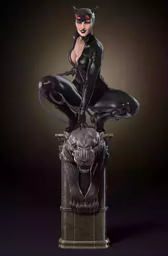 Catwoman statue 3D print model