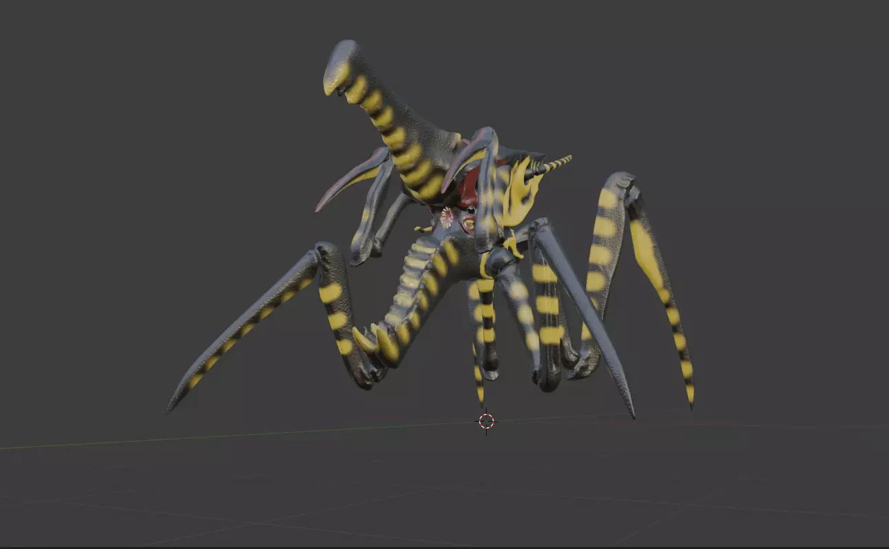 Arachnid Warrior Low-poly 3D model_0