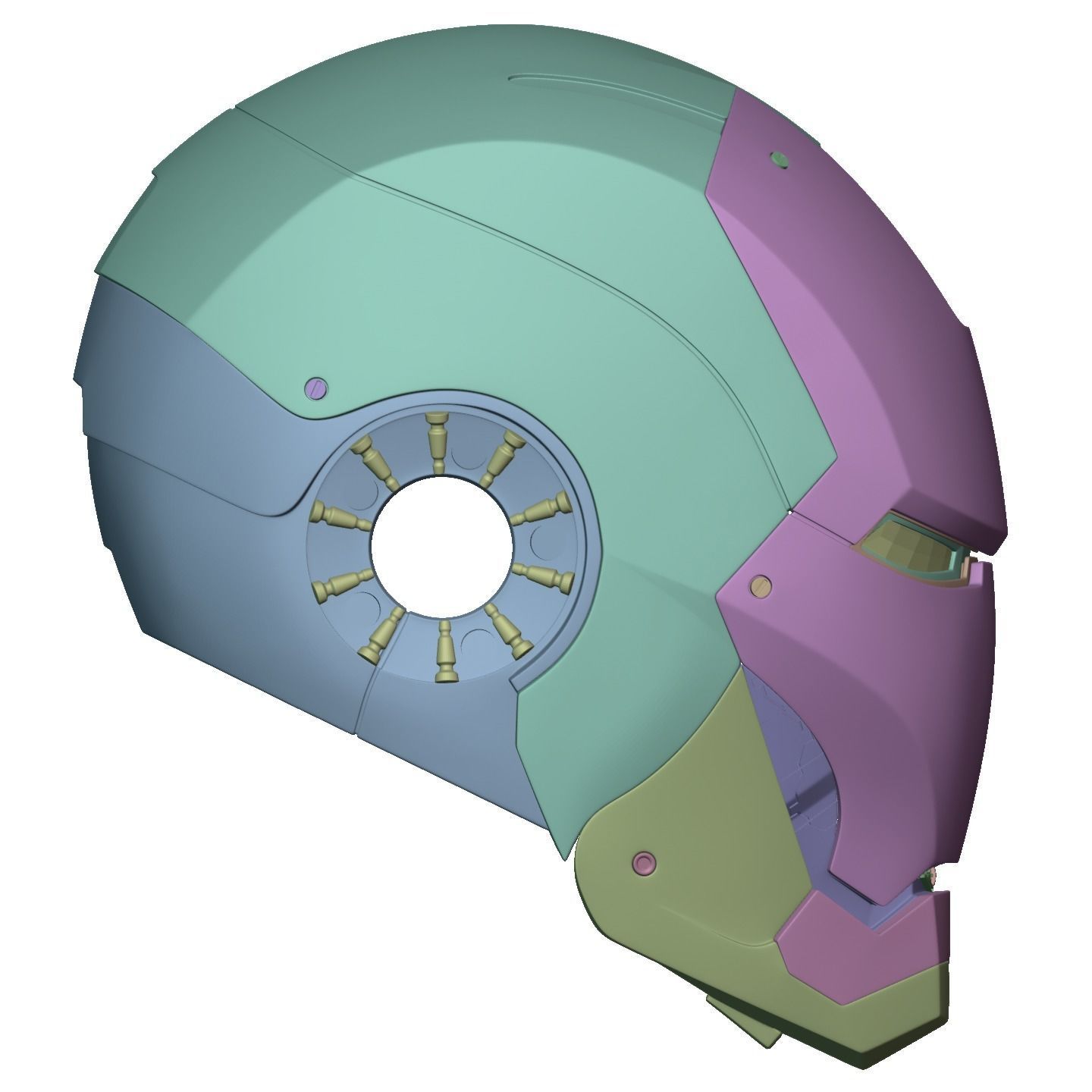 Ironman Mark 7 AND 8 Helmet 3D Printable Model with Inner Detail 3D print model_16