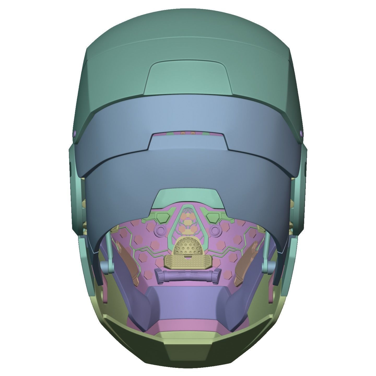 Ironman Mark 7 AND 8 Helmet 3D Printable Model with Inner Detail 3D print model_15