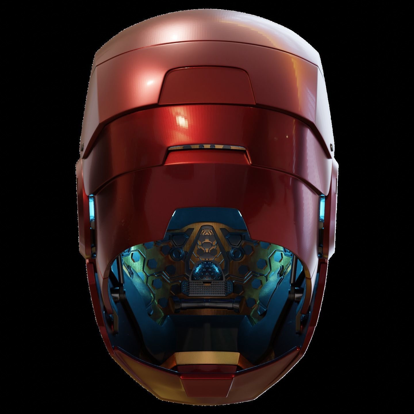 Ironman Mark 7 AND 8 Helmet 3D Printable Model with Inner Detail 3D print model_7