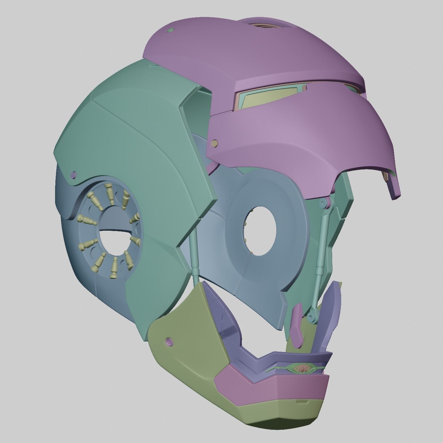 Ironman Mark 7 AND 8 Helmet 3D Printable Model with Inner Detail 3D print model_12